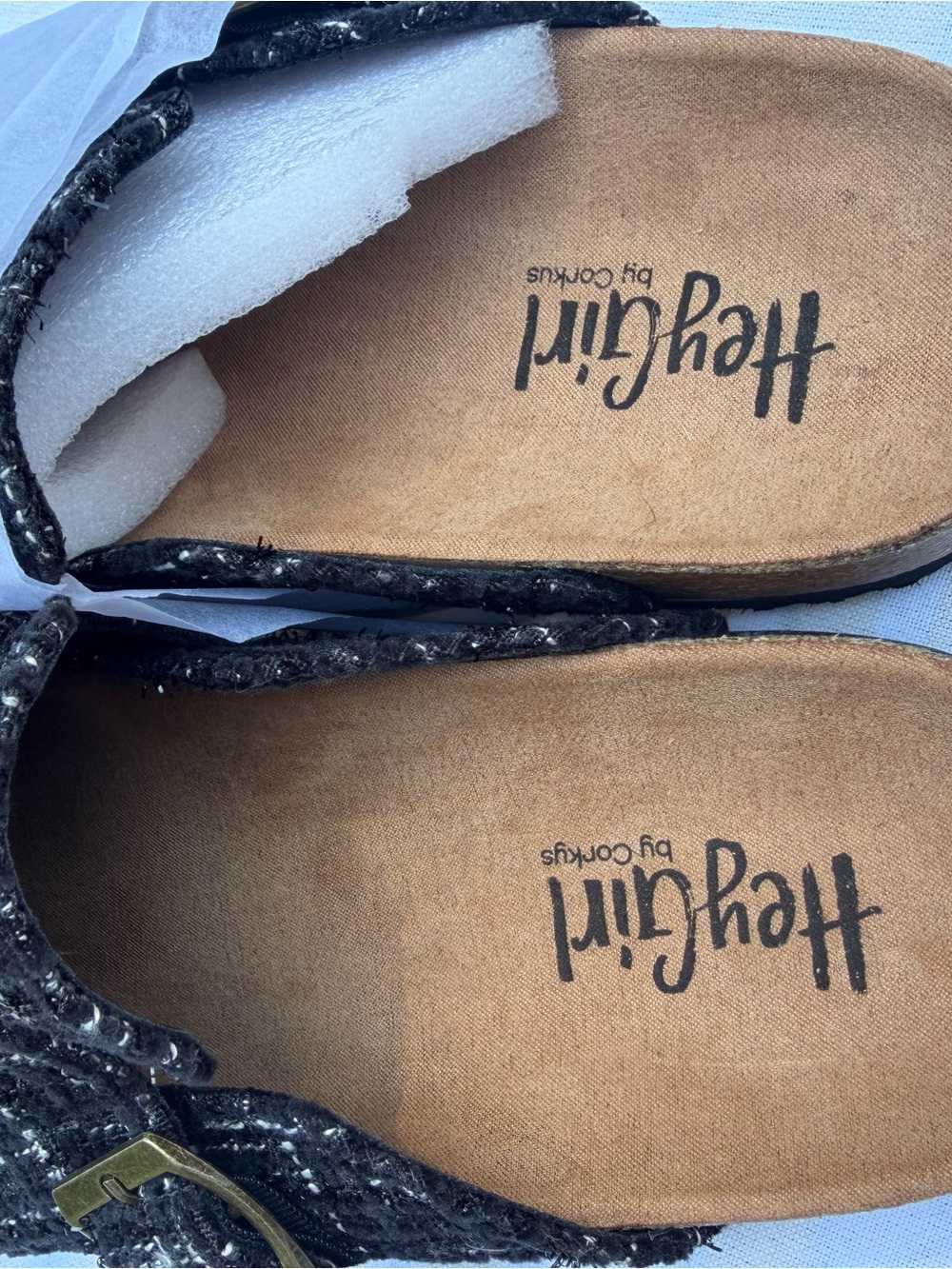 Corkys One For The Books Slip-On Clogs in Black White Tweed - NWOT Size 7 - Picture 4 of 9